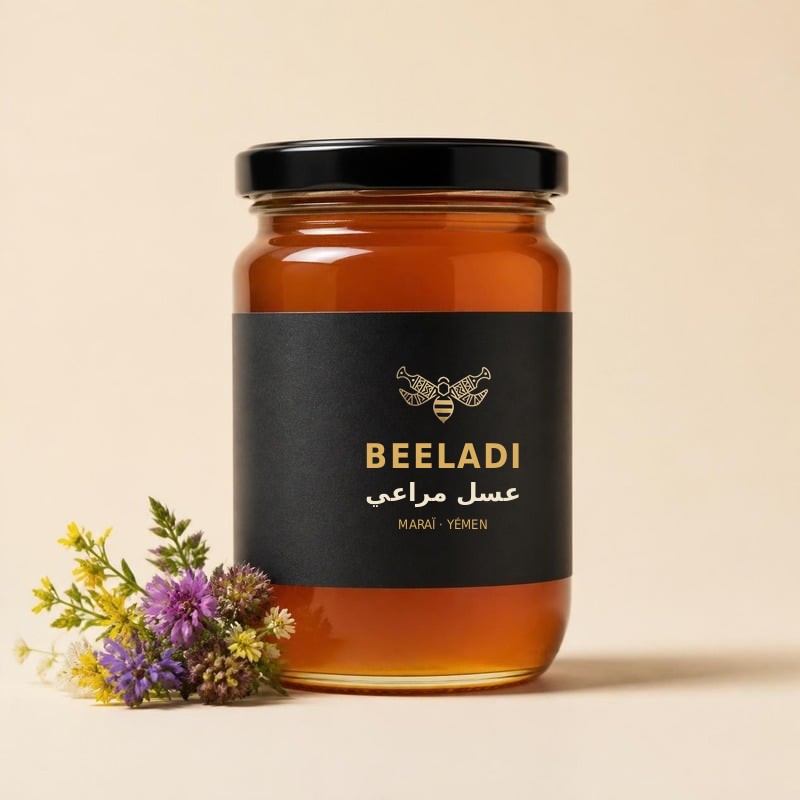 Pot de miel toutes fleurs Maraï du Yémen Beeladi