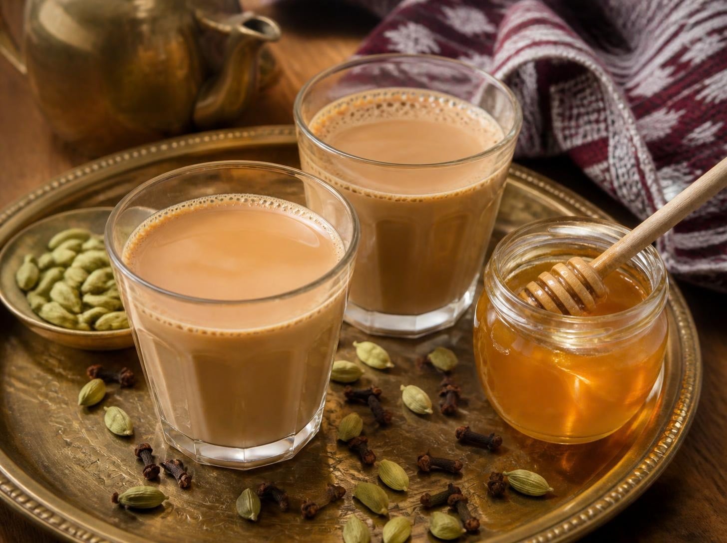 Thé adeni au lait et au miel